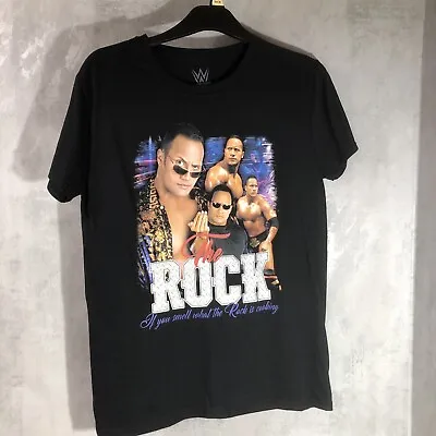 £10 • Buy Wwe The Rock T Shirt Black New No Tags 18” Pit To Pit 