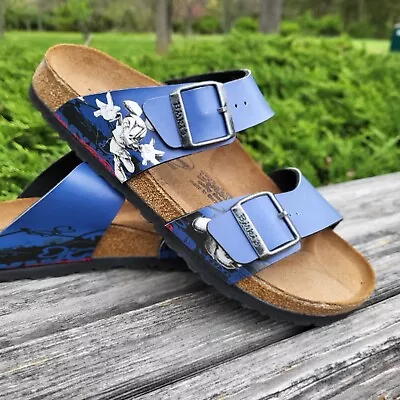 Birkenstock Arizona Disney Mickey Mouse Blue Brown Slide Slip On Sandals NEW... • $159.97