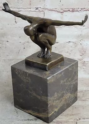 The Athlete: Handcrafted Solid Bronze Statue By Miguel Lopez A Timeless Deal • $139.65