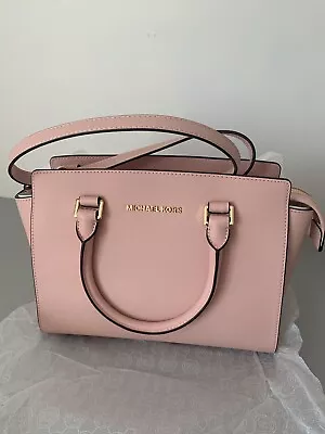 Michael Kors Selma Medium Pastel Pink Leather Satchel  Bag • $148.99