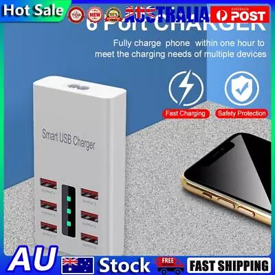 30W 6 Ports USB Charger Adapter Smart Mobile Phone Charging Station (EU) • $14.80