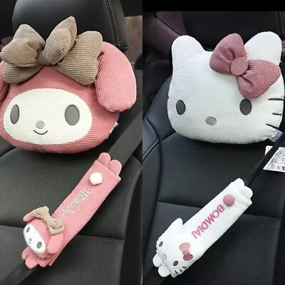 Sanrio Hello Kitty Car Pillow Kawaii Melody Neck Headrest Pillow Car Accessories • $24.19