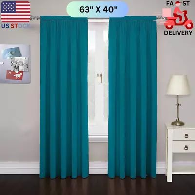 63  X 40  2 Panels Cadenza Microfiber Rod Pocket Light Filtering Window Curtains • $14.49