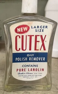 Vintage Cutex Nail Polish Remover Glass Bottle • $14