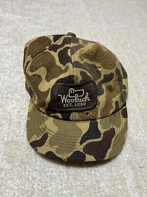 Vintage 80s K Brand Woolrich PA USA Made Camo Hunting 100% Wool Snapback Hat • $59.99