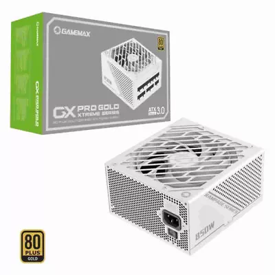 Gamemax 850W PSU - GX850W Modular 80 Plus Gold ATX3.0 PCIe 5.0 Power Supply - Wh • £100.83