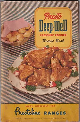 Presto Deep-Well Pressure Cooker Recipe Book Cookbook 1947 Instruction Manual • $16.39