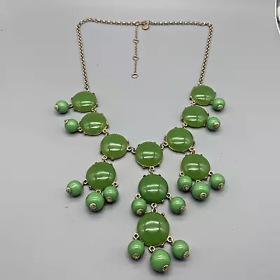 J.Crew Mint Kelly Green Bubble Bauble Statement Necklace Chunky Style Beautiful • $24