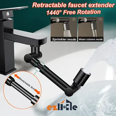 Universal Arm Tap Spray Robotic Faucet Extende Rotat 1440 Swivel Extension • £12.65