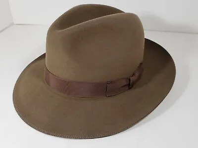 Borsalino Como Ii Fur Felt Hat Fedora Camel Made In Usa • $129.99