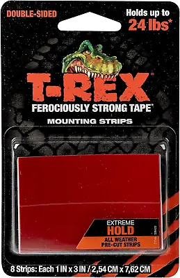 T Rex Tape Extreme Hold Heavy Duty Double Sided Mounting Strips Holds Up To 24Lb • £6.79