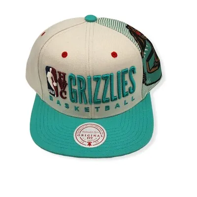 Mitchell & Ness Memphis Grizzlies Team Big Face HWC Adjustable Snapback Hat Cap • $38.99