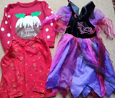 £0.99 • Buy Girls Age 5-6 Years Halloween & Christmas Clothes Bundle 