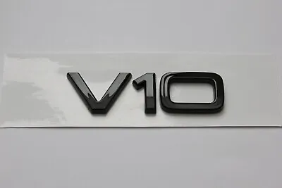 Audi V10 Fender Badge Gloss Black Emblem For S6 RS6 S8 R8 NEW High Quality AUS • $18