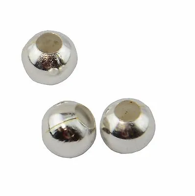 Pack Of 25 Round 10mm Metal Spacer Bead Jewellery Making Finding 45564-151 • £2.39