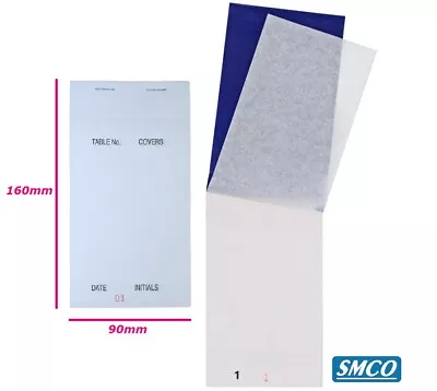 LARGE ORDER PADS Waiter Restaurant 2 Ply Duplicate WITH CARBON Pub Bar BY SMCO • £231.25