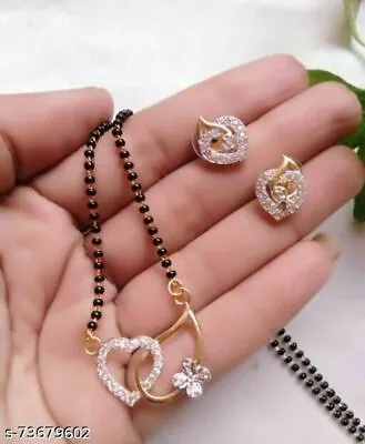 $14.70 • Buy Indian Beautiful HEART MANGALSUTRA, Gold Plated Casual - Free Shipping