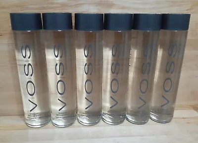 RARE FIND!!!!!   6 Glass Bottles: VOSS SPARKLING NORWAY Artesian Water 27.05 Oz  • $33.88