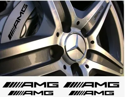 AMG Mercedes Caliper Decal Stickers Hi-Temp  Color 6 Diff Colors Set Of 4 Brake • $7.49