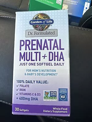 Garden Of Life Dr. Formulated Prenatal Multi + DHA 30 Softgels .03/24+ • $12