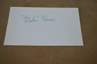 Mule Haas Signed 3x5 Index Card 1925 Pittsburgh Pirates 1929 Phila A's D:1974 • $3