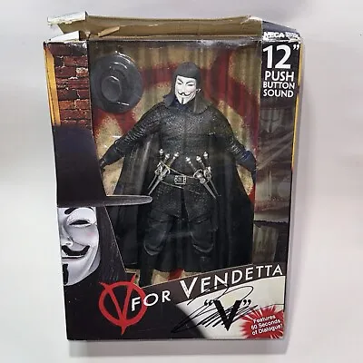 12  V FOR VENDETTA 2007 NECA Reel Toys Signed By David Lloyd DAMAGED BOX • $167.99