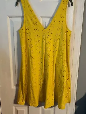 ASOS DESIGN Broderie Swing Mini Sundress - Yellow - Size 6 BNWT • $23.99