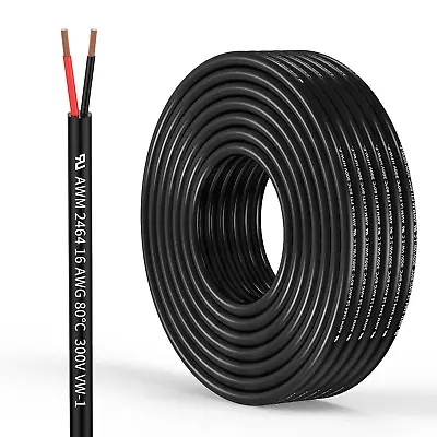 16 Gauge 2 Conductor Electrical Wire 16AWG Stranded PVC Cord Oxygen-Free Copper  • $35.33