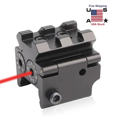 Mini Red Dot Sight Laser W/ Rail Mount For Pistol Handgun Low Profile Rifle US • $13.49