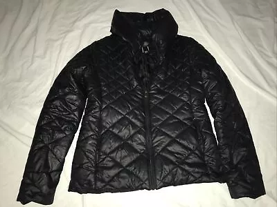 Victoria's Secret Black Puffer Winter Coat Zip Jacket Hoodie High Neck Size XS • $20