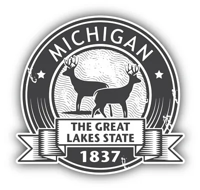 Michigan USA Great Lakes State Vintage Vinyl Sticker Car Bumper Decal • $2.75