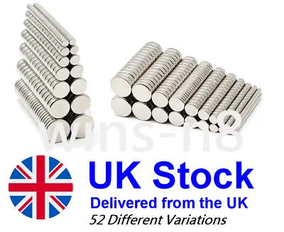 Strong Magnets Craft DIY Disk 2mm 3mm 4mm 5mm 6 8 10 12 14 15 20 30mm Big Small • £68.99