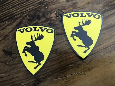 PAIR (2) Of GENUINE Prancing Moose VOLVO 3” Traditional Vinyl Adhesive Decal • $13.75