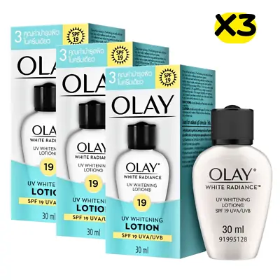 Olay White Cream Radiance UV Whitening Lotion SPF19 UVA UVB Gift New Year 30mlx3 • $61.66