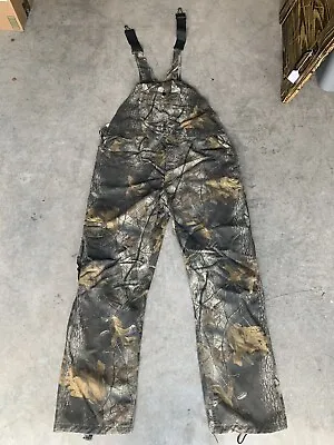 Rattlers Brand Camouflage Bib Overalls Coveralls Pants Made In USA 42x34 • $29.99