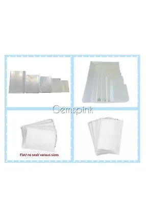 Clear Cello Bags Cellophane Gift Craft Party Cake Pop Various Sizes NO SEAL • £2.55