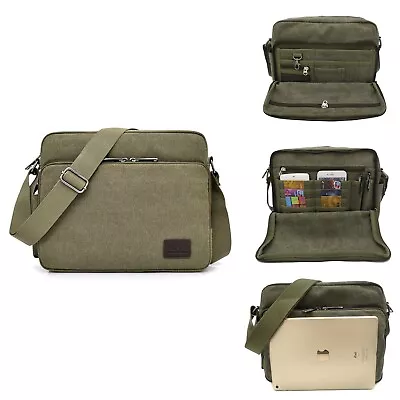 Vintage Men's Canvas Cross Body Bag Messenger Shoulder Book Bags School Satchel • $19.18