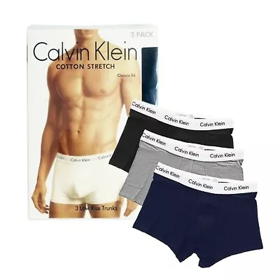 Calvin Klein Men’s Low Rise Trunks - 3 Pack - Size Large • $18.99