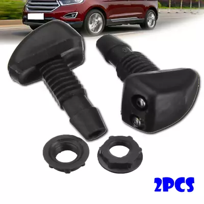 Universal 2x Car Front Windscreen Sprayer Washer Wiper Nozzle Window Spray Jet • $5.36