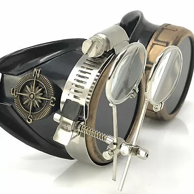 Vintage Victorian Steampunk Costume Goggles Cosplay Glasses • $24.99