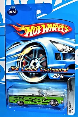 Hot Wheels 2006 Tag Rides Series #72 '64 Lincoln Continental Green W/ WSPs • $3.60