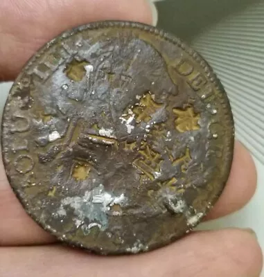 Carlos IIII 8 Reales Spanish Colonial Coin Mexico Full Of Chopmarks • $29