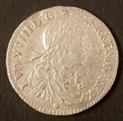 FRANCE: Louis XIV  The Sun King  Silver 1/12 ECU Lyon 1660 • £84.05