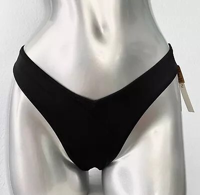 PINK Victorias Secret Bikini Swim Bottom Black V Front Itsy Nwt • $19.99