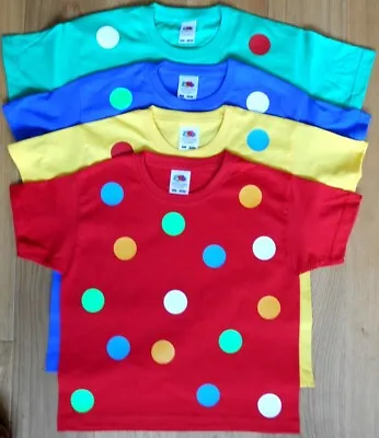 £10 • Buy New Boys Girls Spotty Dotty Children T-Shirt Tee In Many Colours. Need A Gift?
