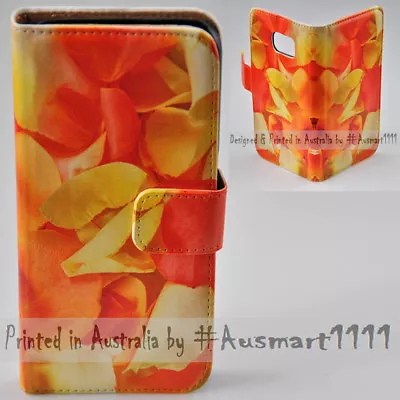 $13.98 • Buy For LG Series Mobile Phone - Yellow Petal Theme Print Wallet Phone Case Cover
