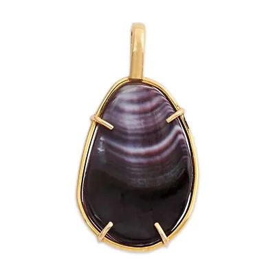 Vintage 14k Yellow Gold Quahog Shell Pendant • $249.50