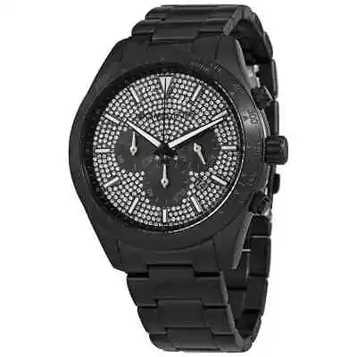 Michael Kors Layton Chronograph Quartz Black Stainless Steel Men's Watch MK8899 • $154