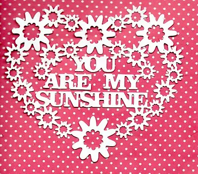 £1.60 • Buy NEW FLORAL HEART  YOU ARE MY SUNSHINE  DIE CUTS - TOPPER Love Valentine