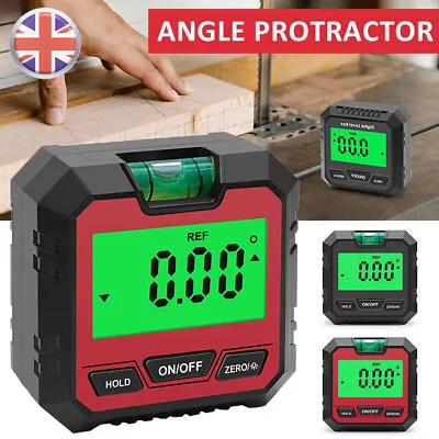 360° Magnetic Digital Protractor Angle Finder Gauge Inclinometer Level Meter UK • £4.49